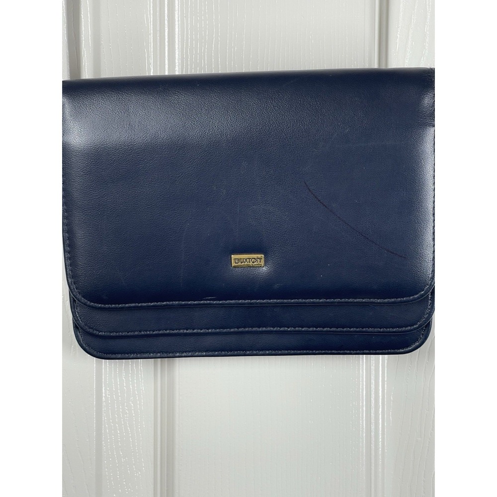 Buxton Leather Crossbody Wallet Purse Black With Adjustable Strap Zip Pockets